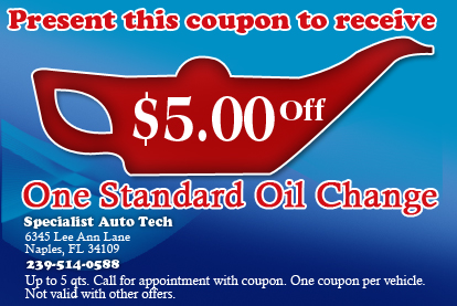 Coupons - Naples, FL - Specialist Auto Tech  